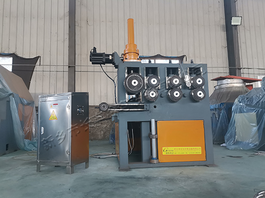 扁鋼法蘭自動裁斷卷圓機